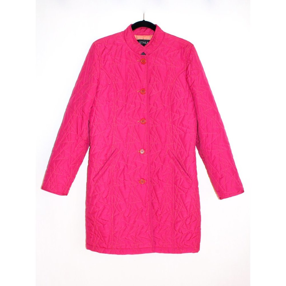 Vintage 90s Platinum Utex Quilted Car Coat